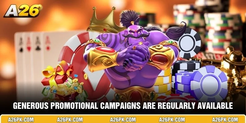 Generous promotional campaigns are regularly available