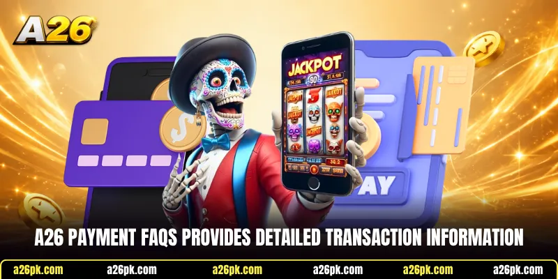 A26 Payment FAQs provides detailed transaction information