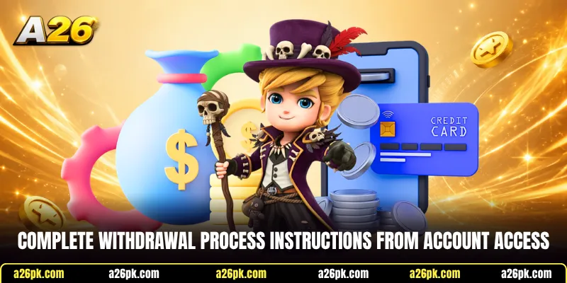 Complete withdrawal process instructions from account access